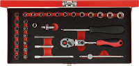 Gedore RED R49044033 3300004 Dopsleutelset Metrisch 1/4