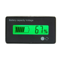 Geekcreit® 12V/24V/36V/48V 8 70V LCD Zuurlood Lithium Batterijcapaciteitsindicator Digitale voltmeter