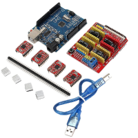 Geekcreit CNC Shield UNO R3 Board 4xA4988 Driver Kit met koellichaam voor graveur 3D printer