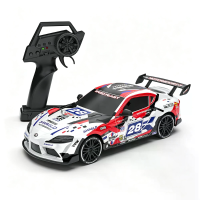 Geeks X2201 RTR 1/22 2,4G 4WD Drift RC auto gyroscoop mini volledig proportioneel legering lichaam schelp LED licht afst