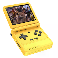 [Geen Kaart] Powkiddy V90S Retro Flip Handheld Game Console 3.5 Inch IPS 3000mAh Vouwbaar Open Source Linux Systeem Draa