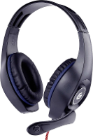 Gembird GHS 05 B On Ear headset Gamen Kabel Stereo Zwart, Blauw Volumeregeling