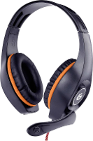 Gembird GHS 05 O On Ear headset Gamen Kabel Stereo Zwart, Oranje Volumeregeling
