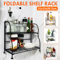 2 Tier Folding Spice Opbergrek Kruiden FlowerShelf Holder Keuken Badkamer Stand