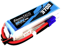 Gens ace LiPo accupack 22.2 V 3700 mAh Aantal cellen: 6 60 C Softcase EC5