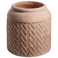GERAKAS   Bloempot   Beige   35 x 35 x 36 cm   Klei vezelmengsel