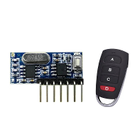 GERMA RF 433mhz zender 4 knops afstandsbediening + ontvanger module met EV1527 ontcijfering 4CH uitvoer en doe het zelf