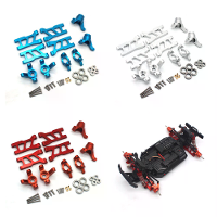 Geüpgrade metalen onderdelen voor voor  en achterophangingsarmen, stuurcup, C hubs, achterwielzitting set voor 1/18 HS 1