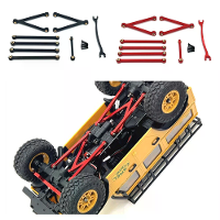 Geüpgrade metalen verbindingsstangen onderdelen set voor Land Rover D110 Range Discovery FMS FCX24M 1/24 Rock Crawler RC