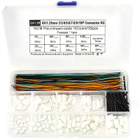 GH1,25MM Connector Kit 28AWG Multicolore Pre Crimped Kabels 15cm Lock Housing Heat Shrink Tubing Elektrische Bedrading A