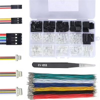 GH1.25MM Mannelijke Behuizingsconnector Kit met Lock voor DuPont 2.54MM Geperste Kabels 20cm 26AWG Multi kleur Draden vo