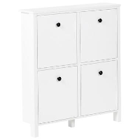 GIBSON   Schoenenkast 4 vakken   Wit   MDF