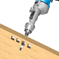 Gietaluminium vierkant gat boorbit adapter voor hand elektrische boormachines eenvoudige installatie duurzaam houtbewerk
