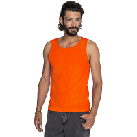 Casual tanktop/singlet voor heren   oranje   mouwloos shirt