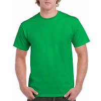 Gildan T shirt   groen   heren   zware kwaliteit   basic shirt   katoen   korte mouwen