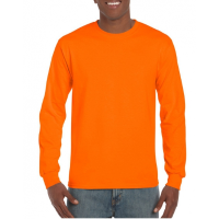 Gildan t shirt lange mouw fluor oranje