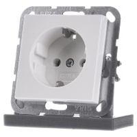 GIRA 018803 Wandcontactdoos met randaarde Inzetstuk System 55, Standaard 55, E2, Event, Event Clear, Event Opaque, Esprit, ClassiX Wit (glanzend) 1 stuk(s)