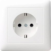 GIRA 044003 Wandcontactdoos met randaarde Inzetstuk System 55, Standaard 55, E2, Event, Event Clear, Event Opaque, Esprit, ClassiX Zuiver wit glanzend 1 stuk(s)