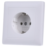 GIRA 044027 Wandcontactdoos met randaarde Inzetstuk System 55, Standaard 55, E2, Event, Event Clear, Event Opaque, Esprit, ClassiX Zuiver wit, Mat 1 stuk(s)
