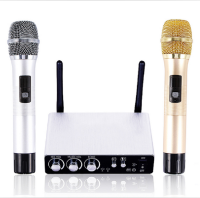 Gitafish K28 Draadloos handmicrofoonsysteem met 2 draadloze microfoons en ontvangerkast Professionele live apparatuur Op