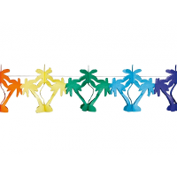 Gekleurde Hawaii palmbomen thema feestslinger   4 meter   papier   Feestartikelen   versiering