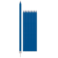 Givi Italia Taartkaarsjes   10x   blauw   15,5 cm   smalle kaarse
