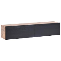 GLADSTONE   Wand TV meubel   Bruin/Zwart   140 cm   Vezelplaat