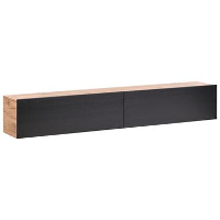 GLADSTONE   Wand TV meubel   Zwart/Bruin   180 cm   Vezelplaat