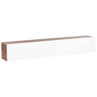 GLADSTONE   Wandgemonteerd TV meubel   Wit/Bruin   180 cm   Vezelplaat