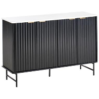 GLASTONBURY   Dressoir   Zwart/Marmer   MDF