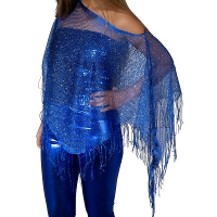Verkleed visnet poncho/omslagdoek/stola   Dames   Blauw   Carnaval party kleding