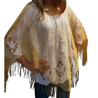Verkleed visnet poncho/omslagdoek/stola   Dames   Goud   Carnaval party kleding