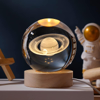 Gloeiende Kristallen Bal 3D Gegraveerde Kleine Kristallen Bal Lichtdecoratie Creatief Cadeau Gloeiende Kristallen Bal Ge