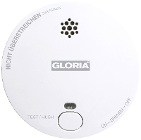 Gloria R1 Rookmelder werkt op batterijen (Ø x h) 100 mm x 33 mm