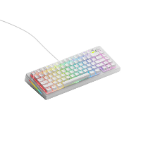 Glorious GMMK 3 75% Prebuilt Wired White gaming toetsenbord 75%, RGB, GPBT doubleshot keycaps, Knob