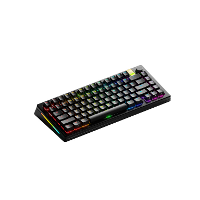Glorious GMMK 3 PRO HE 75% Prebuilt Wireless Black gaming toetsenbord 75%, RGB, GPBT doubleshot keycaps, Knob, 2.4 GHz / Bluetooth / USB C
