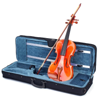 Glossy Tigrina Handmade Playing Spruce Violin 4/4 With Bow Rosin Case