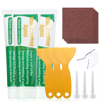GOCHANGE Wall Reparatiegereedschap 3 Sets Muurverf + Kop + Schraper + Vierkant Schuurpapier Handige Metselwerkgereedscha