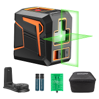 GOCHIFIX Laserniveau Zelfnivellerende kruislijnlaser 100ft groene kruislaser met handmatige modus IP54 Waterdicht voor o