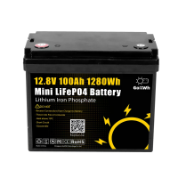 GoKWh 12V 100Ah LiFePO4 Accupakket met ingebouwde BMS, draagbaar diepe cyclus, lage zelfontlading, hoge energiedichtheid