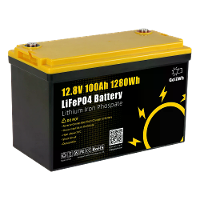 Gokwh 12V 100AH LiFePO4 Lithium Accu 1280Wh Energieopslagdoos Accu Serie Met ingebouwde BMS