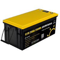 Gokwh 12V 200ah LCD Energiedoos 2560Wh Zonnige Lithium Ion LiFePO4(LFP) Batterij voor RV Boot Huisenergieopslag