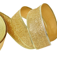 Gold Spring Onions Powder Ribbon Christmas Trees Decoration Supplies