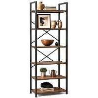 Goliving Boekenkast   66 x 30 x 186 cm   6 Lagen   Opbergkast   Wandkast
