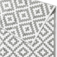 Goliving Buitenkleed Summer Diamond   183x290CM   Draagtas   Grijs/Wit