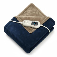 Goliving Elektrische Fleece Plaid   Warmtedeken   Verwarmende Fleecedeken