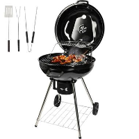 Goliving Houtskool Barbecue   Ø54 cm   Inclusief Accessoires   BBQ op Wielen