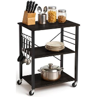 Goliving Keukentrolley   Keukenkast   Keukenrek   Keuken Organizer   Zwart