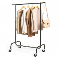 Goliving Kledingrek op wieltjes XL   Uitschuifbare Kledingstang 112 150 cm