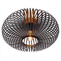 Goliving Plafondlamp   Plafonnière   E27   Metaal   Ø 40 cm   Zwart